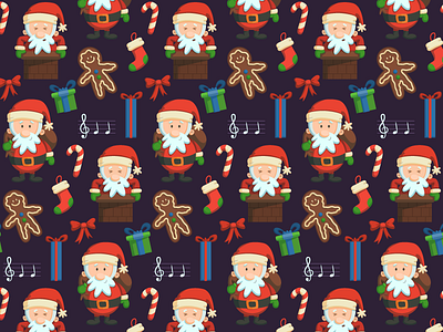 Christmas Pattern 2014 carols christmas claus cookie navidad pattern presents santa