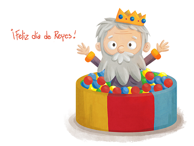 Feliz día de Reyes ballpit cartoons children kids kings magos mexico presents reyes