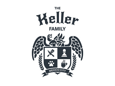The Keller Family crest family keller logo mexico vector