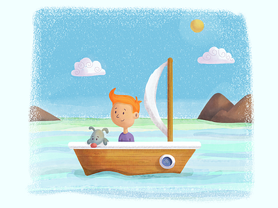 Time for a new adventure adventure aventure boat cartoon characters dog kid mexico ocean sea