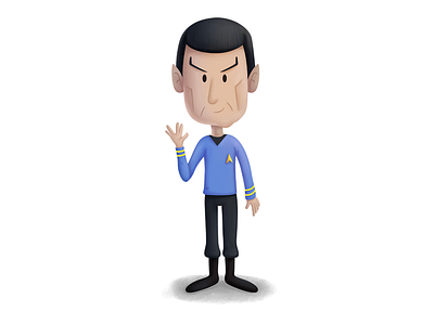 Mr. Spock cartoon espacio leonard nimoy space spock star trek