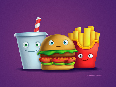 Fast food comida fast food illustration ilustracion mexico paint rapida