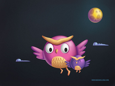 Owl Family cartoon characters family illustration mexico owls