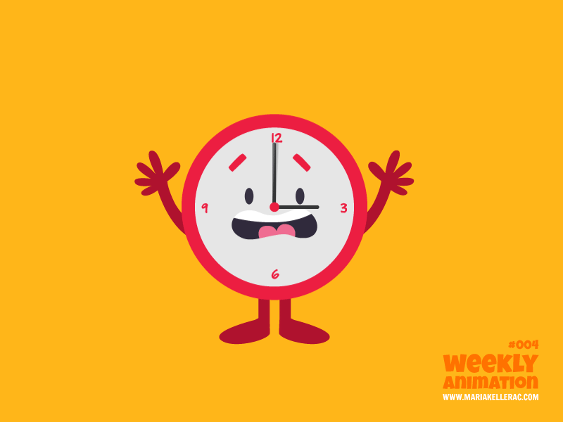 Clock animation characters clock illustration mexico reloj tiempo time