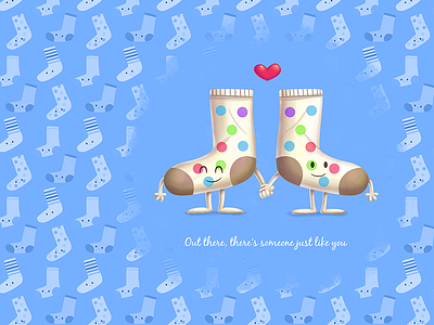Out there, there's someone just like you amor calcetines character love mexico san socks valentin valentines