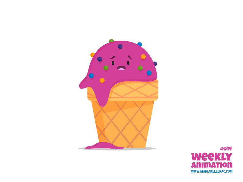 Melting ice cream animacion animation cream derretido drop helado ice melting sad