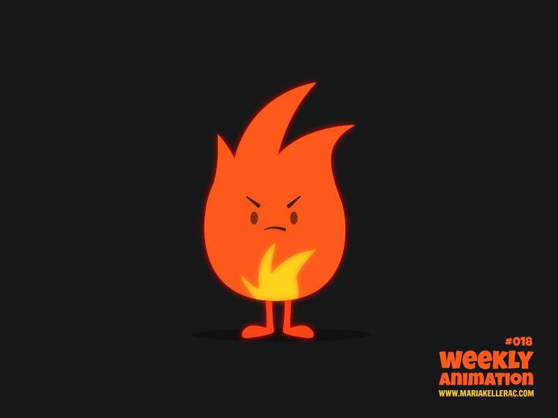 Flame animacion animation flama flame fire mexico character fuego heat