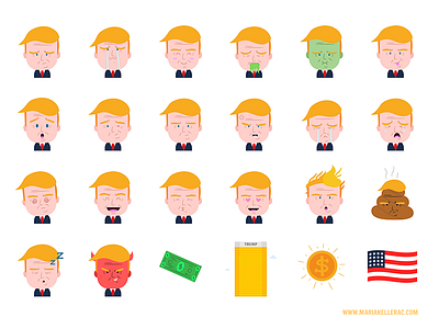 Trump Emojis character emoji emotions expressions mexico politics republican trump