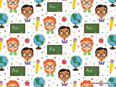 Education pattern cartoon children. pattern educacion education kids mexico patron vector