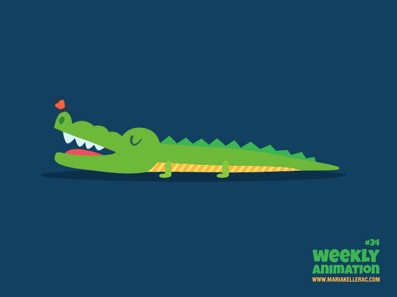 Dribbble week34_crocodile.gif by Maria Keller