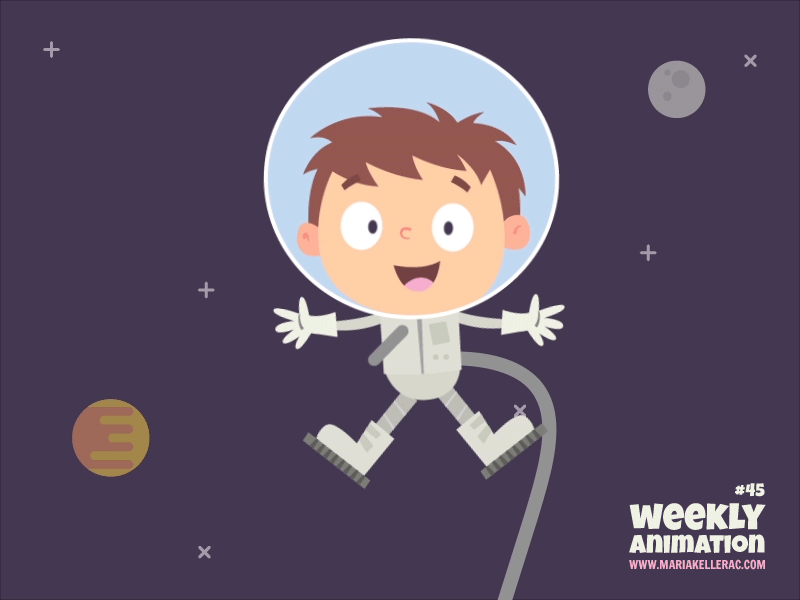 Astronaut animacion animation astronaut children espacio imagination kids mexico space