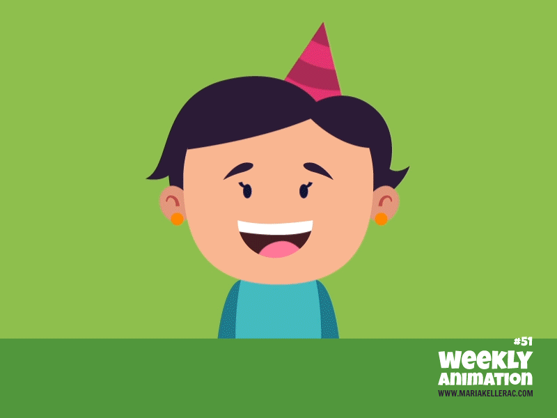 Birthday animacion animation birthday cake candles cumpleanos girl illustration kids pastel