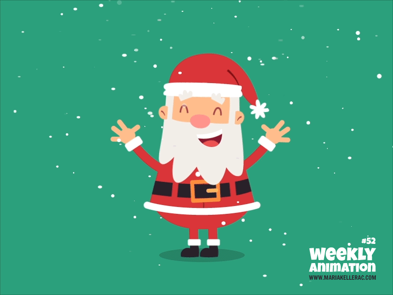 Santa Claus animacion animation christmas claus illustration mexico navidad noel papa santa smile snow