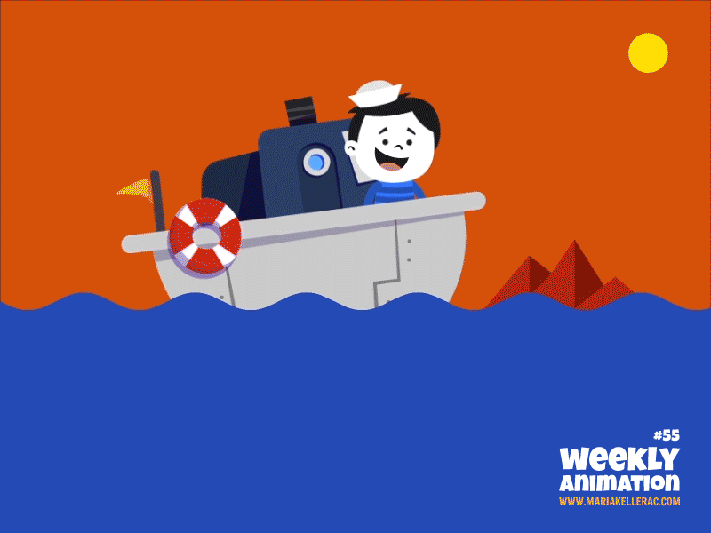 New Horizons animacion animation boat bote children horizon kids look mexico new sailor