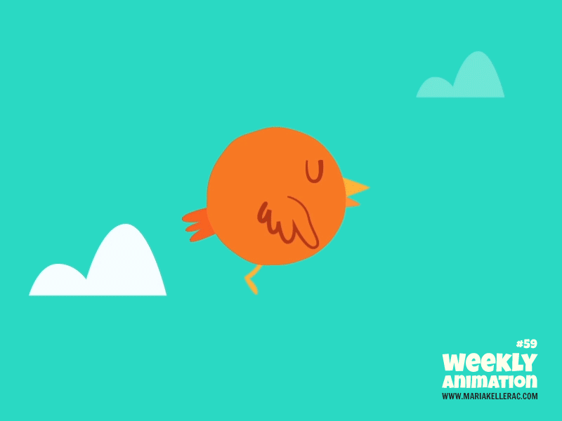 Dribbble week59_bird.gif by Maria Keller