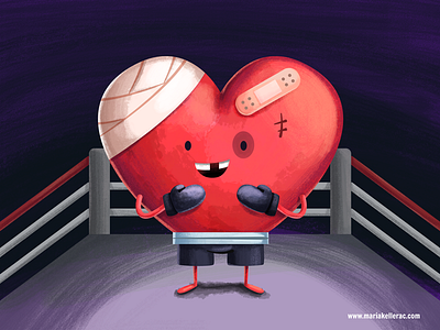 Happy Valentine's Day amor corazon fight heath illustration ilustracion love mexico valentines version2