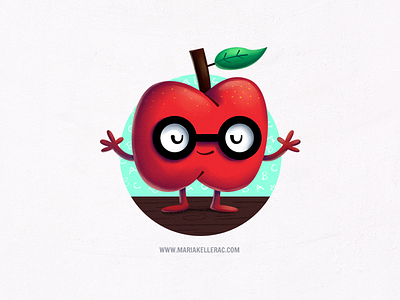 Apple apple caricatura cartoon cute educacion education illustration ilustracion manzana mexico