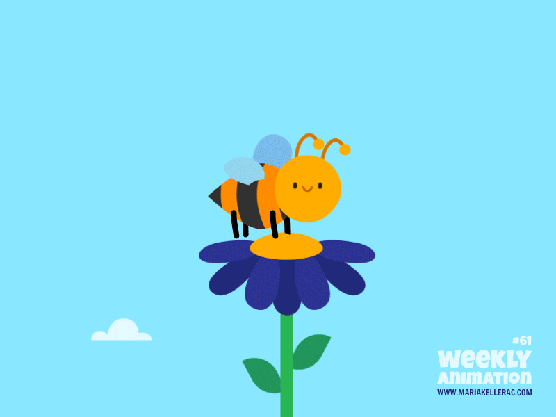 Cute bee abeja animacion animation bee cartoon children illustration cute fly honey kids mexico