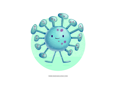 Mr. virus cartoon children cute disease education illustration kids mexico sickness virus