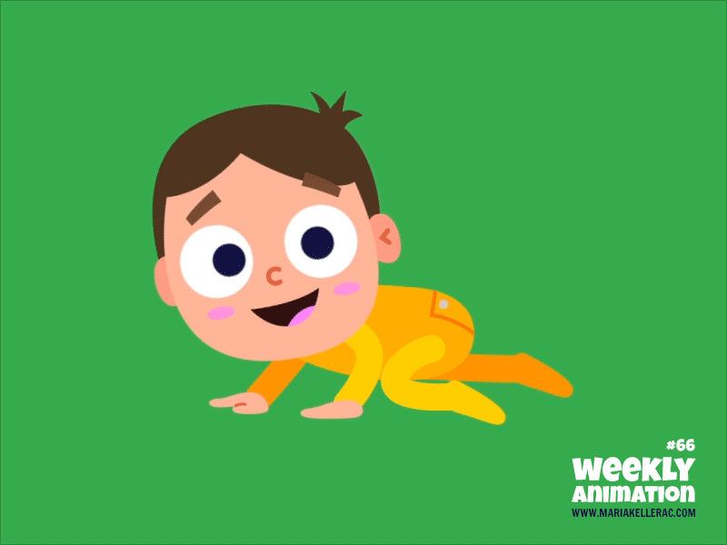 Baby animacion animation baby bebe crawl cute forward gateo mexico