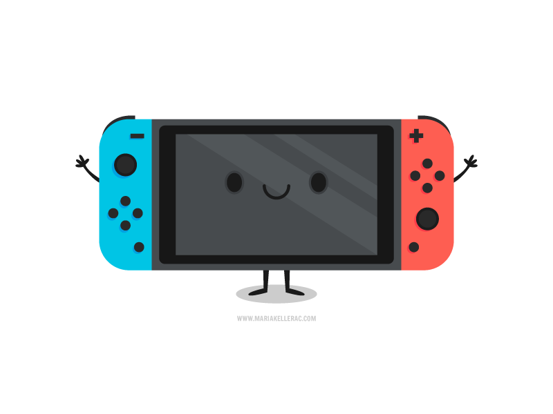Nintendo Switch caricatura cartoon illustration ilustracion mexico nintendo switch video games video juegos