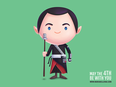 May the 4th be with you caricatura cartoon character chirrut cute fanart may the 4th mexico star wars