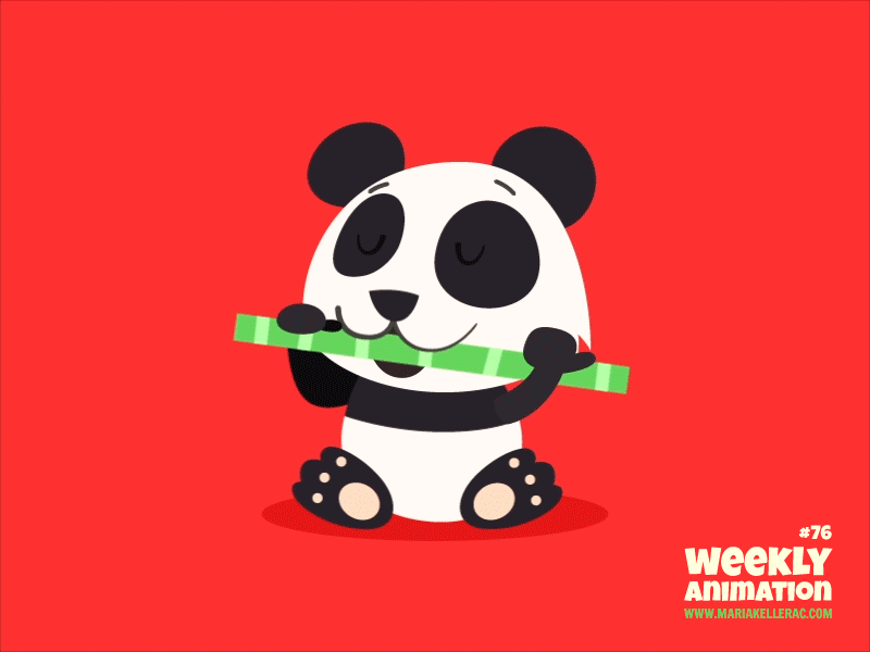 Panda animacion animation bamboo children china cute eat kids mexico panda