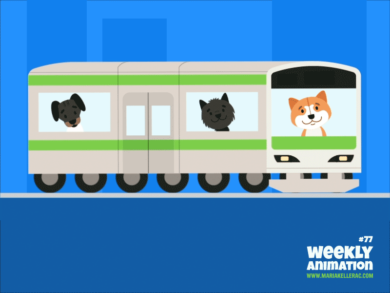 Japamese train animacion animation children dogs inu japan kids mexico shiba tokyo train
