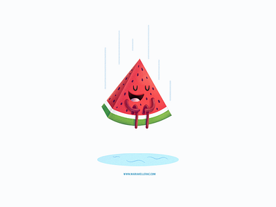 Summer times cannonball fresh illustration jump mexico sandia summer swim verano wallpaper water watermelon