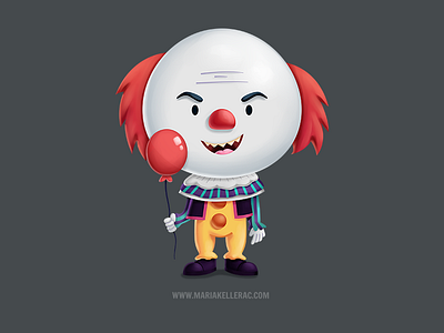 90's Pennywise 90s balloon cartoon charcater children clown halloween illustration it kids mexico pennywise