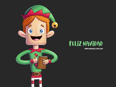 Feliz Navidad children christmas cute elf elfo feliz illustration kids list naughty navidad nice