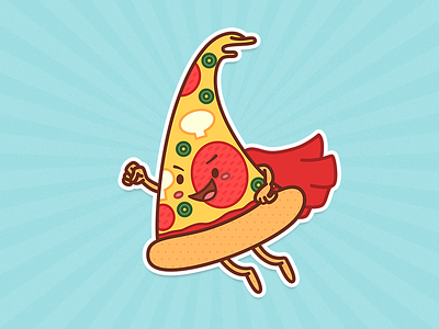 Pizza Hero cartoon character hero mexico pizza rebound superhero vinny