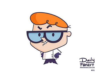 Dexter cartoon cute dexter fanart genius illustration lab mexico nerd science