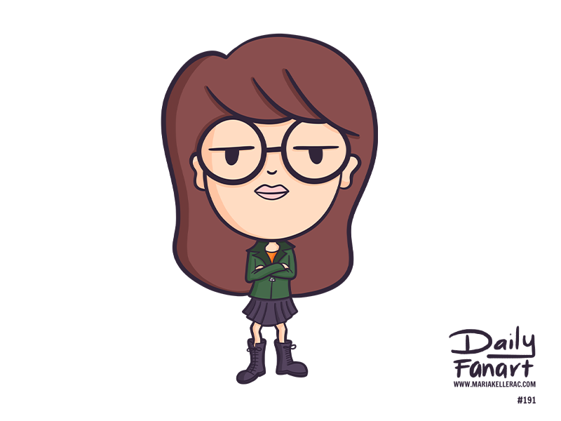 Daria 90s cartoon characters cute daria fanart mexico mtv retro teen