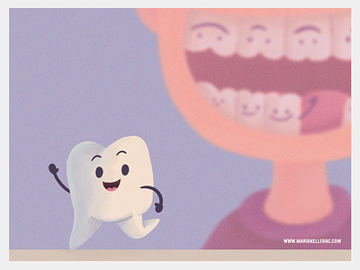 See you later bye cute dentist goodbye illustration kids procreate teeth tooth