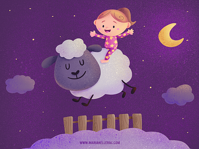 Sweet Dreams cartoon characters children cute dream illustration ilustracion kidlitart kids mexico sheep