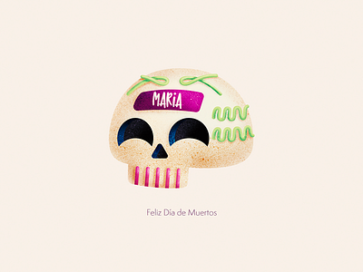 Feliz Dia de Muertos cute dayofthedead design diadelosmuertos diademuertos illustraiton illustration mexico skull sugarskull