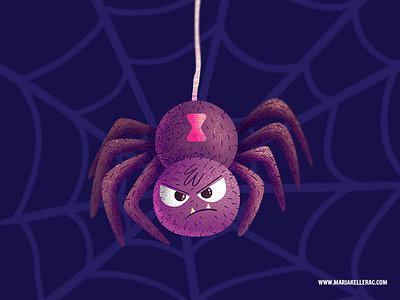 Spider cartoon character children cute illustration inktober kidlitart kids mexico spider