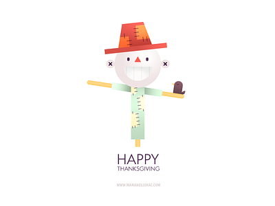 Happy Thanksgiving character cute design gracias illustration mexico scarecrow thanksgiving vector