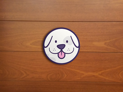 Dog Coaster cartoon characters coaster cute dog illustration kidlitart kids perro simple stickermule tongue vector