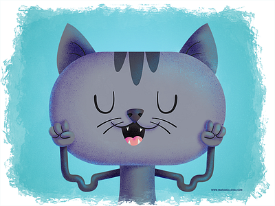 Not So Strong Cat cartoon cat characters illustration kidlitart kids meow mexico photoshop procreate strong