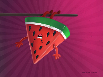 Watermelon character children cute design fruit illustration kidlitart kids mexico photohop procreate sandia