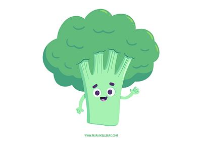 Mr. Broccoli cartoon character art character design illustration kawaii kidlitart kids mexico procreate veggies