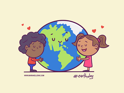 Earth day cartoon cartoons character children cute earth earth day home illustration kidlitart kids love mexico procreate tierra