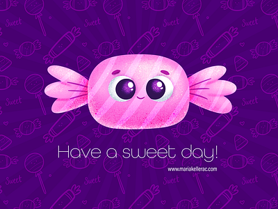 Have a sweet day! baby candy cartoon characters children cute day dulce illustration kidlitart kidlitartist mexico photoshop procreate sweet