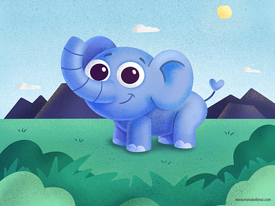 Baby elephant baby cartoon characters cute elefante elephant illustration kawaii kidlit kidlitart kids mexico procreate