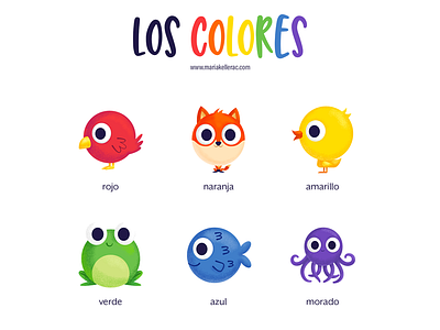 Colores affinitydesigner animal animales cartoon colores cuteart design educacion illustration kawaii kidlitart kids mexico spanish