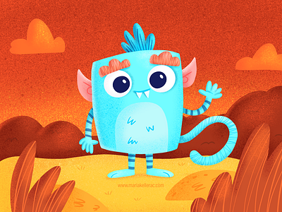 Cute monster baby bookillustration cartoons characters cuteart illustration kawaii kidlitart kids mexicanartist mexico monster monstruo procreate