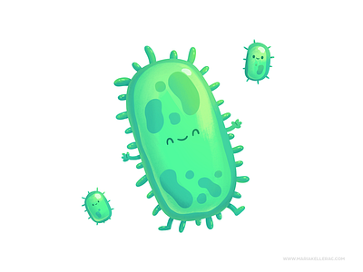 Bacteria bacteria cartoon character children cute doodle health illustration ipad kids mexico procreate