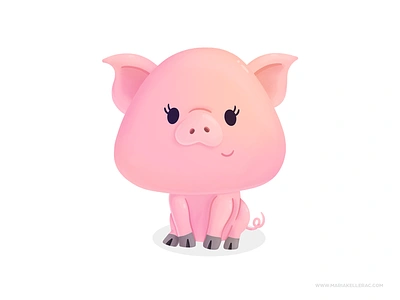 Piglet cartoon characters children cute illustration ilustracion kidlitart kids mexico procreate